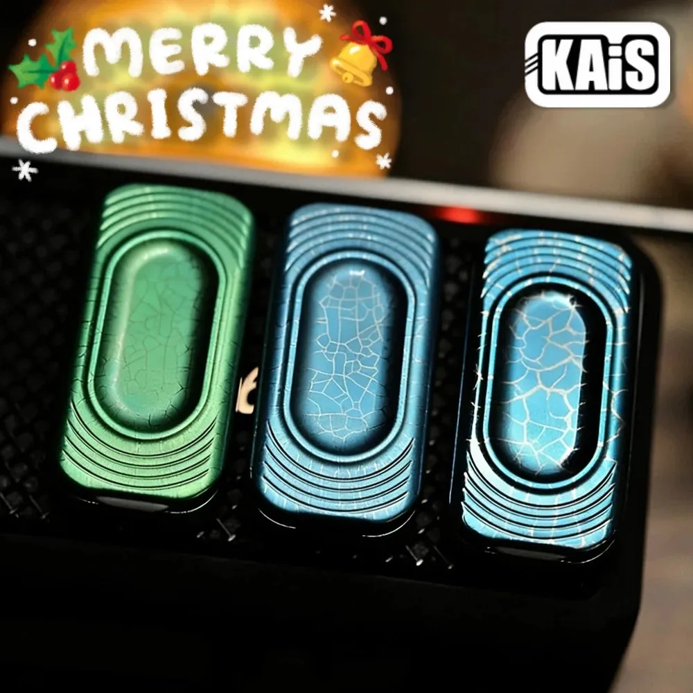 KAIS EDC Christmas POPO Fidget Slider Fidget Toys For Adults Titanium Push Slider Anxiety Relief Gadgets Original Designs