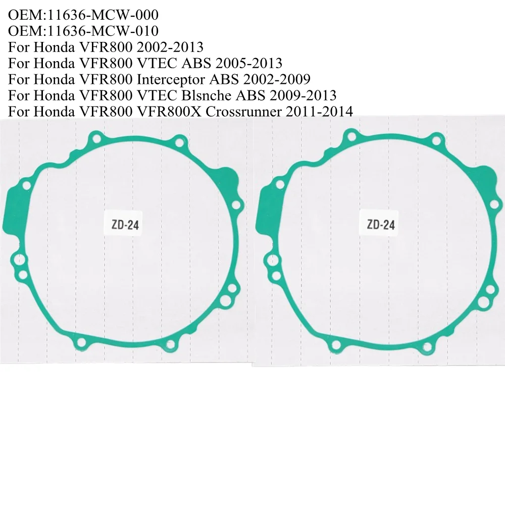 VFR 800 Motorcycle Generator Cover Gasket For Honda VFR800 VTEC ABS Interceptor VFR800X Crossrunner 11636-MCW-000 11636-MCW-010