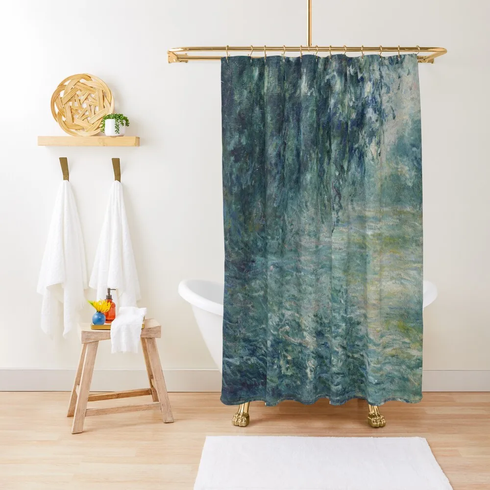 

Claude Monet - Morning on the Seine Shower Curtain Luxury Bathroom Shower Bathroom Shower Waterproof Fabric Curtain