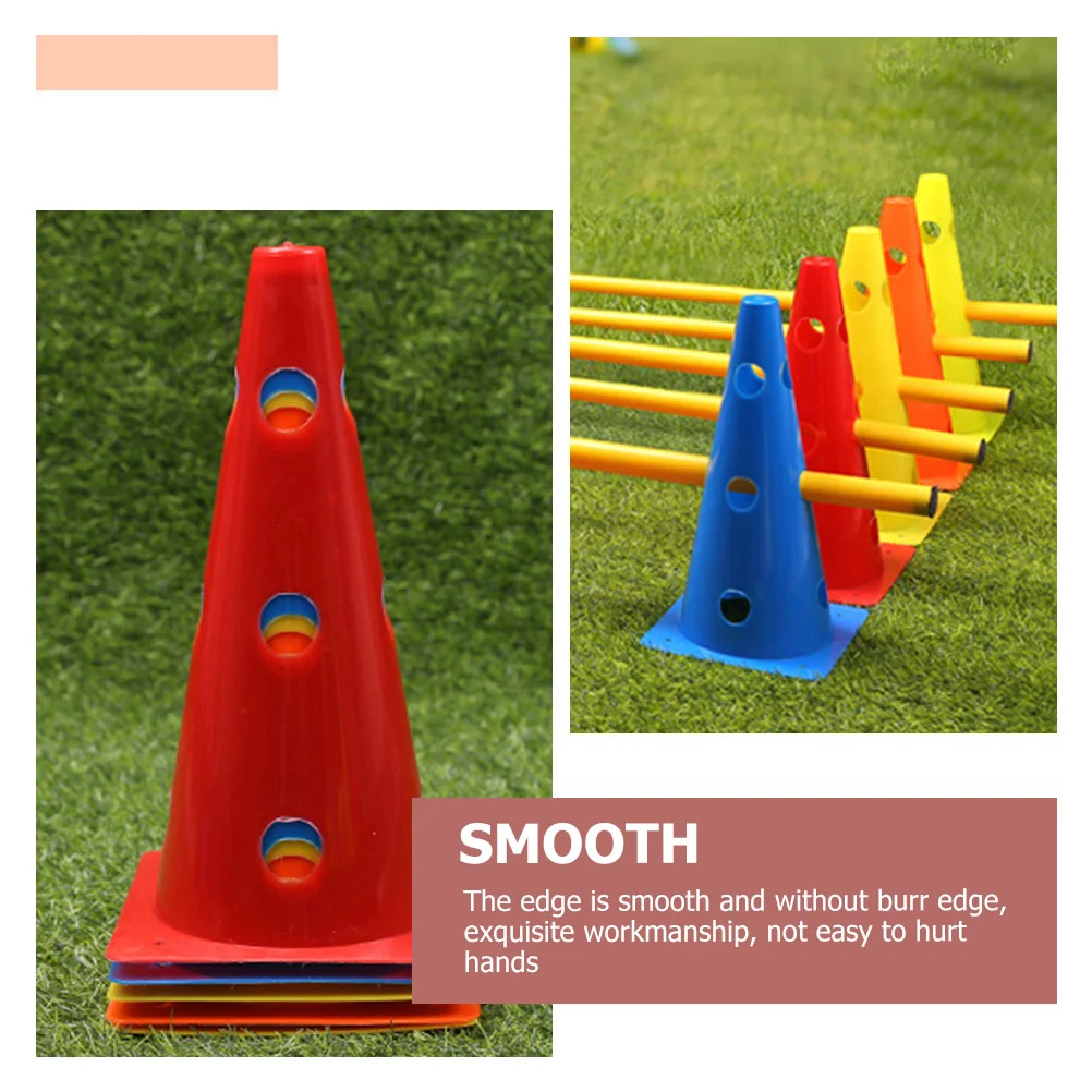 5 Pcs Football Logo Bucket Training Equipment Cones Tool Roller Skating Sports Props for Soccer Practice Marker