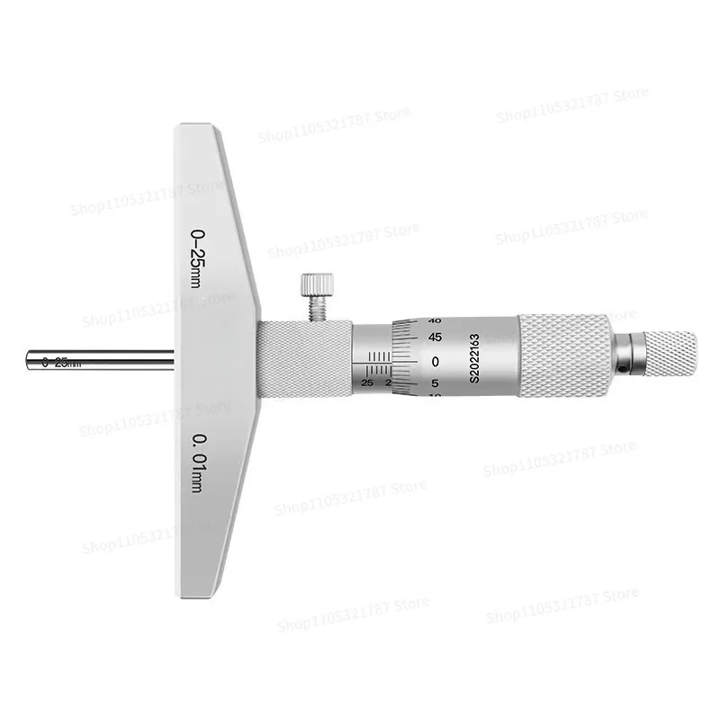 For Depth Micrometer Vernier Depth Meter High Precision Vernier 0-25mm 0.001 Spiral Micrometer