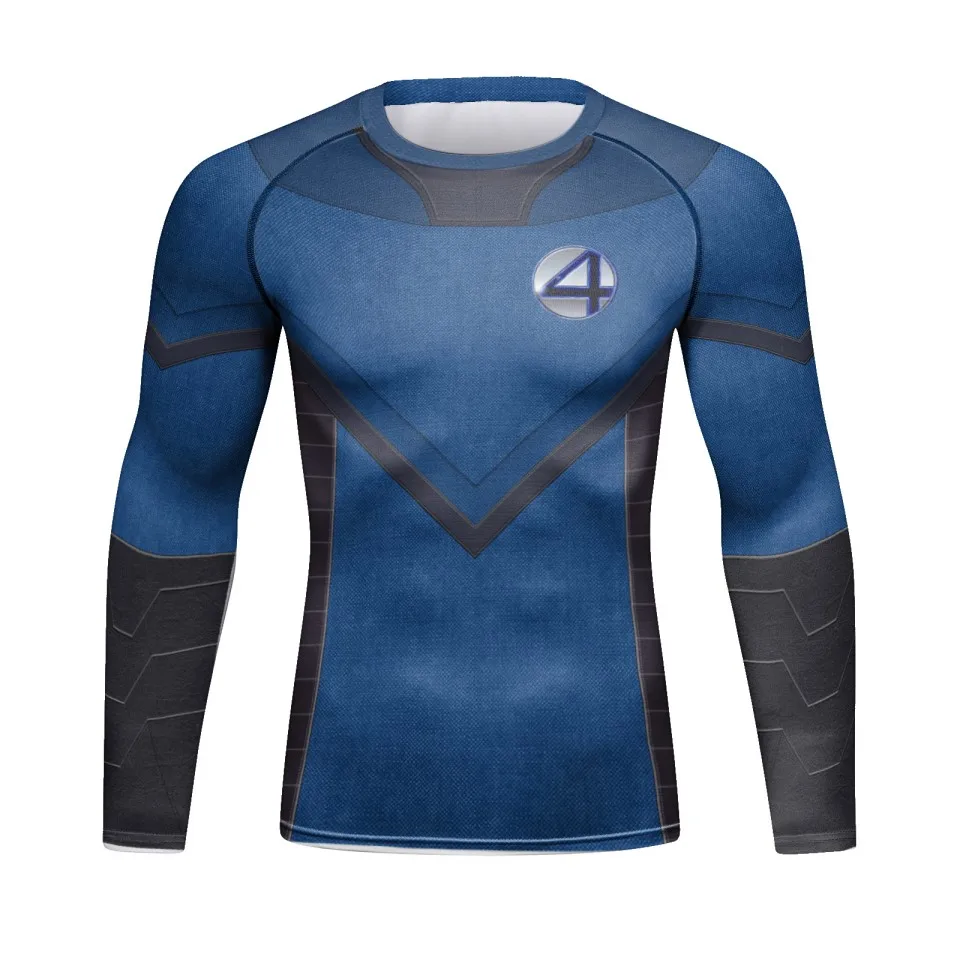 Rashguard męski zestaw odzieży sportowej kompresyjnej Bjj odzież sportowa do biegania rajstopy do biegania dres spodenki MMA T-Shirt legginsy treningowe — zdjęcie 5