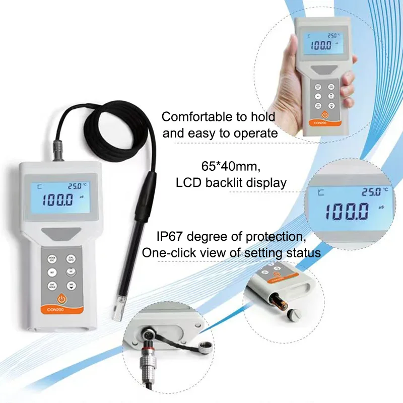 OEM desktop digital conductivity/TDS/salinity meter Portable Dissolved Oxygen ph /mv meter for Lab Multiparameter