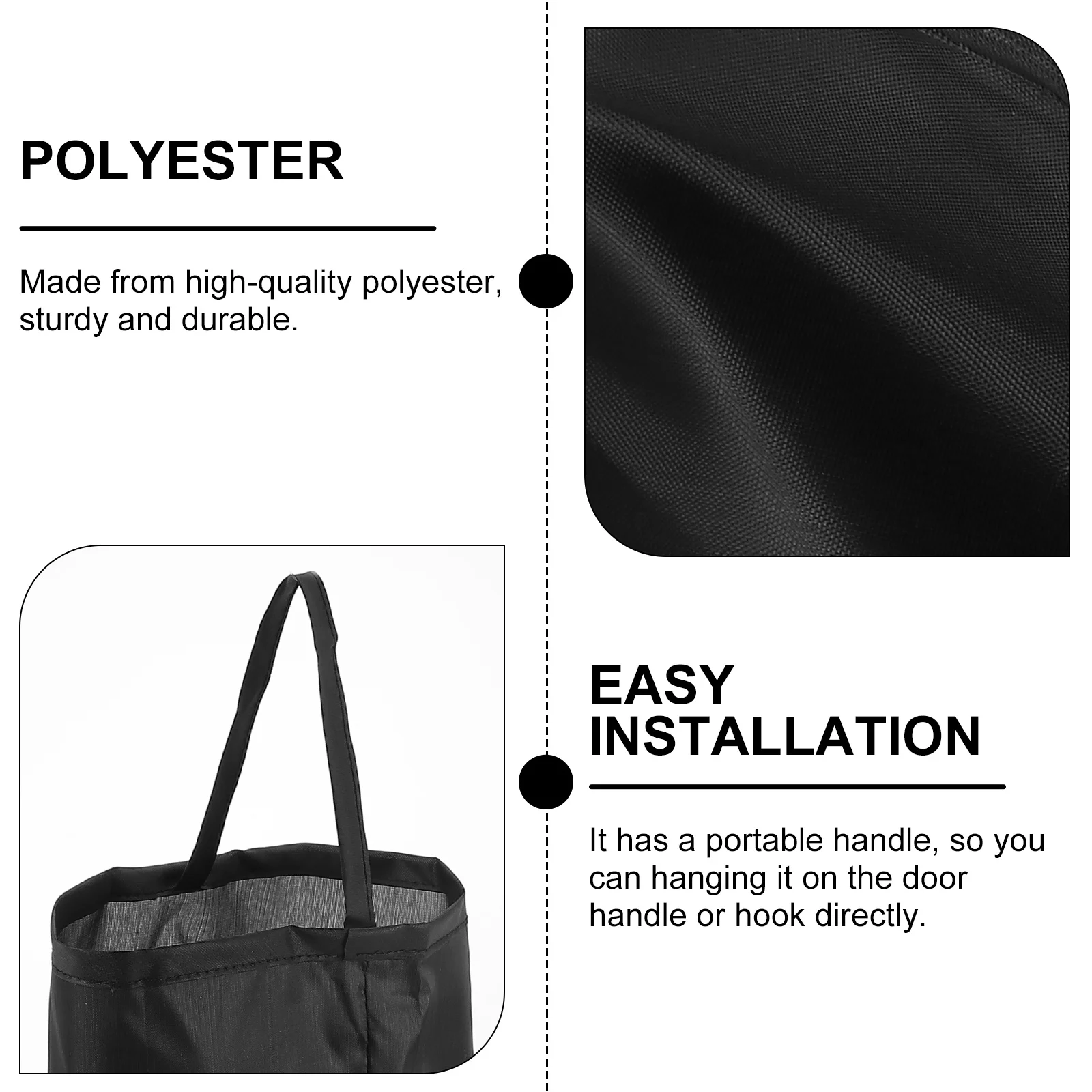 

Kitchen Storage Bag Holder for Plastic Grocery Bags Heavy Duty Polyester Reusable Hanging Organizer Dispenser for Home Bathroom