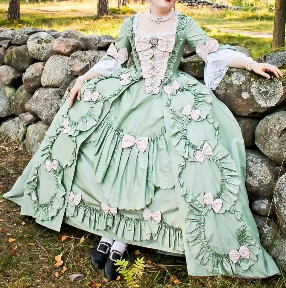 Rococo Green Ball Gown 1770s Marie Antoinette Green Gown Dress Princess Evening Dress Retro Wedding Ball Gown Custom Made - AliExpress 200000532 Rococo Green Ball Gown 1770s Marie Antoinette Green Gown Dress Princess Evening Dress Retro Wedding Ball Gown Custom Made - AliExpress 200000532