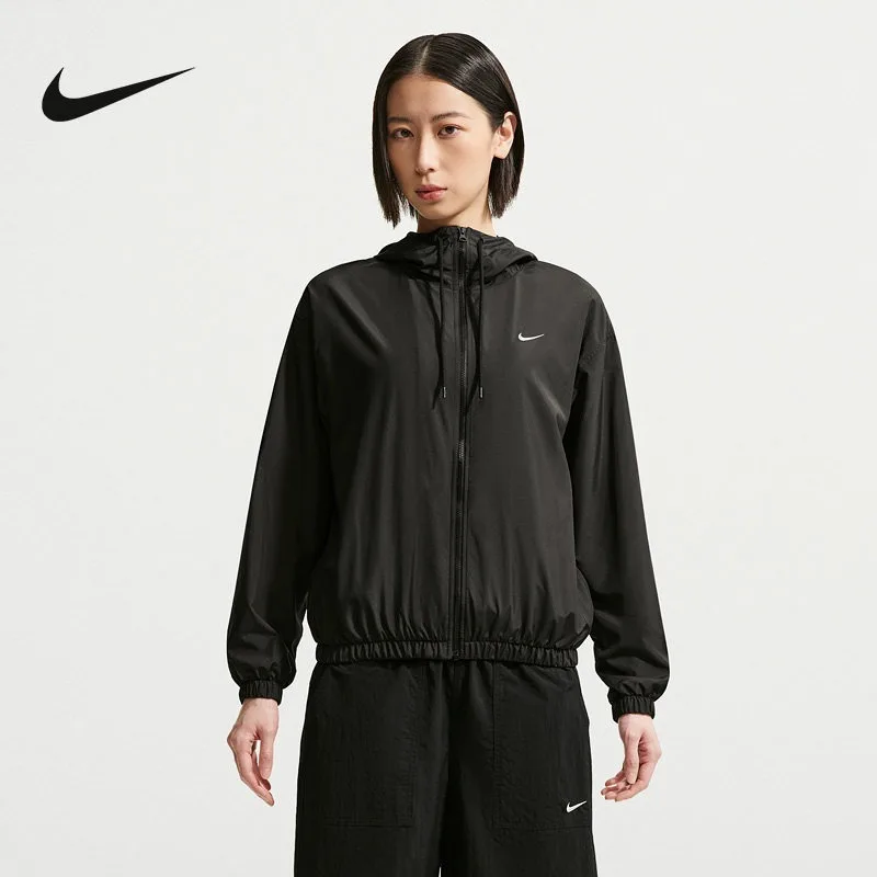 Nike Women's 26 Autumn New Outdoor Leisure Travel Wind Loose Hooded Clothes IM8162-010
