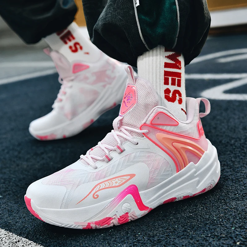 

2025 new low-top high-wrapping anti-slip basketball shoes for practical teenagers and breathable sports shoes for men