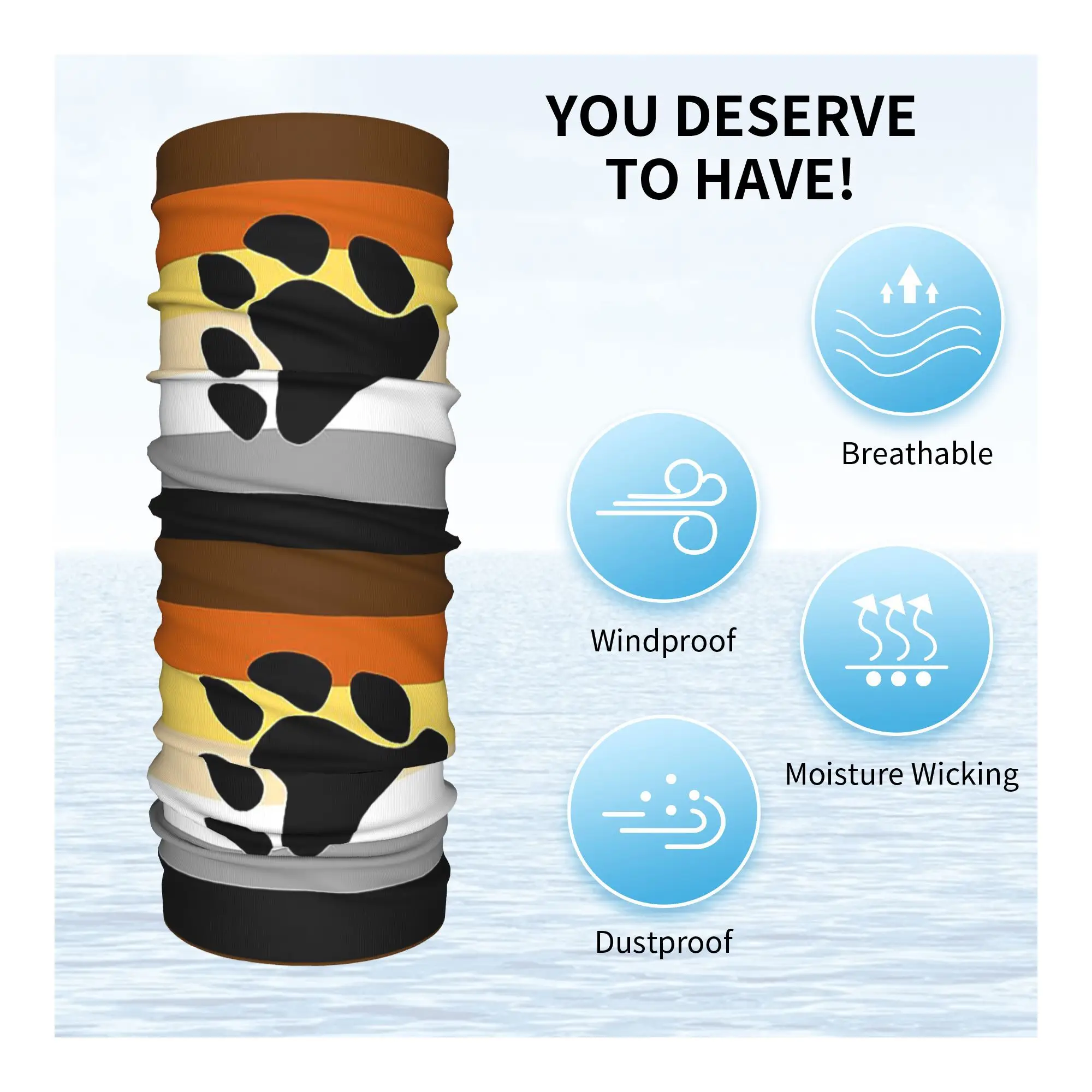 Lgbt مثلي الجنس الدب فخر العلم باندانا غطاء الرقبة المطبوعة التفاف وشاح متعدد الاستخدام الدراجات وشاح الدراجات للرجال النساء الكبار الشتاء #4