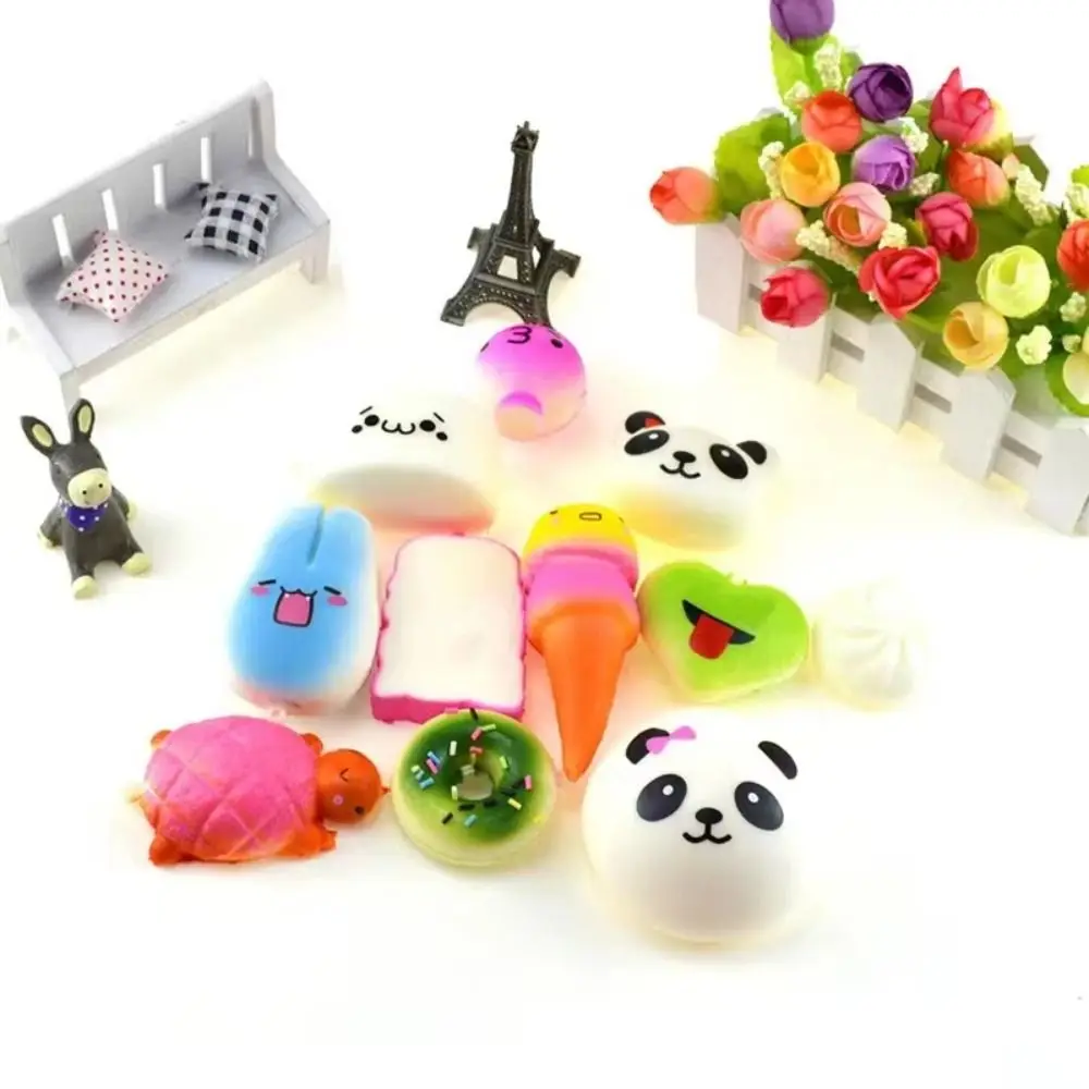 Handy Gurt Zerquetscht Spielzeug Banane Toast Schlüsselbund Nette Weiche Brot Spielzeug Kawaii Pretend Spielen Lebensmittel Squeeze Kuchen Anhänger