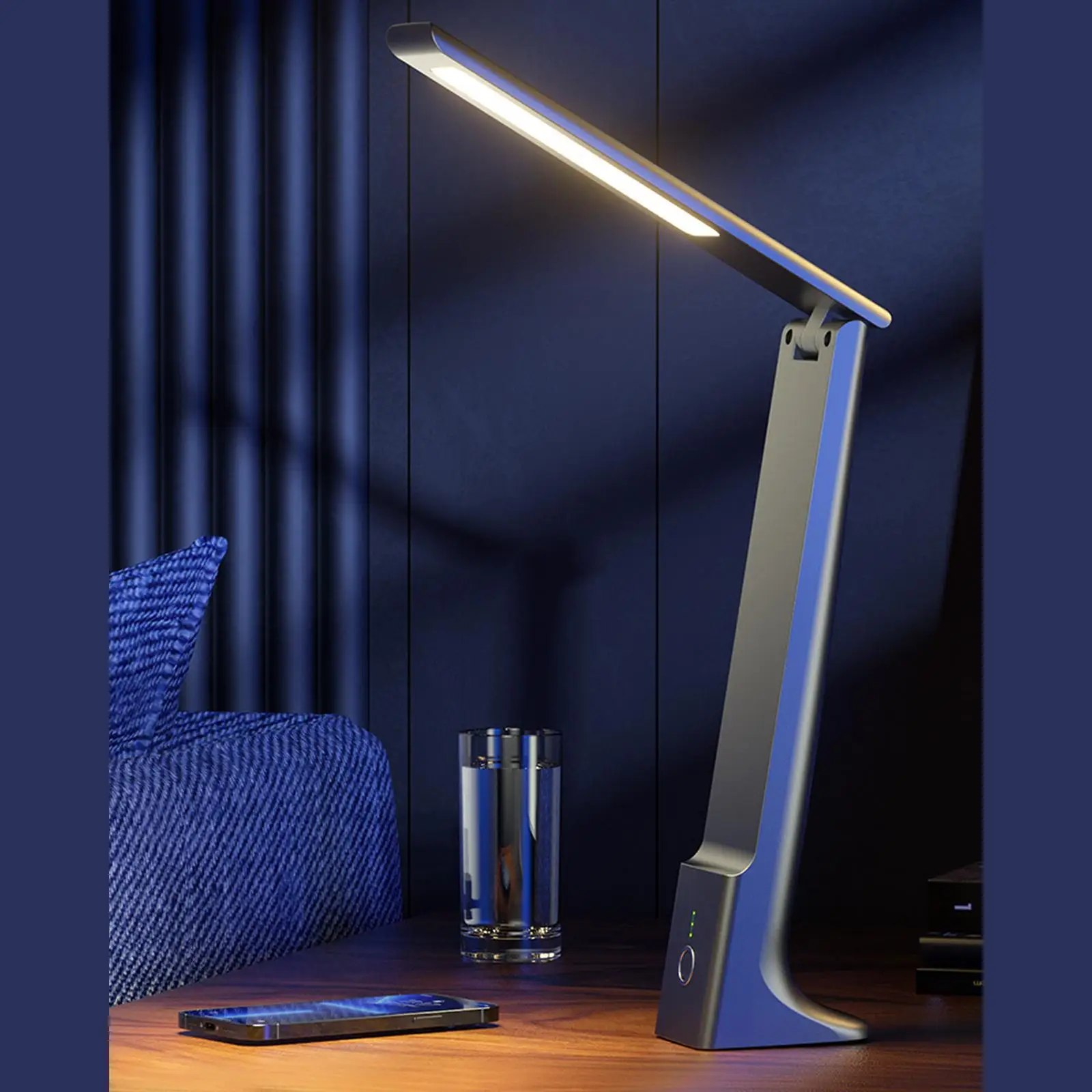 

Регулируемая по углу наклона настольная лампа с USB-зарядкой, портативная светодиодная лампа для чтения для дома и офиса