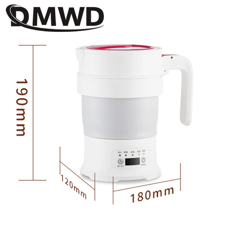 Electric Kettle Silicone Foldable 110V-220V Voltage Portable Travel Folding Hot Water Heating Boiler Tea Pot Milk Heater Cooker