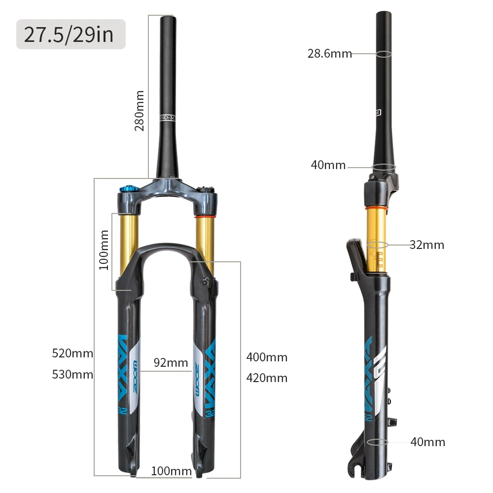 ZOOM Air Shock Fork 27.5/ 29 Inch With Locking Suspension Front
