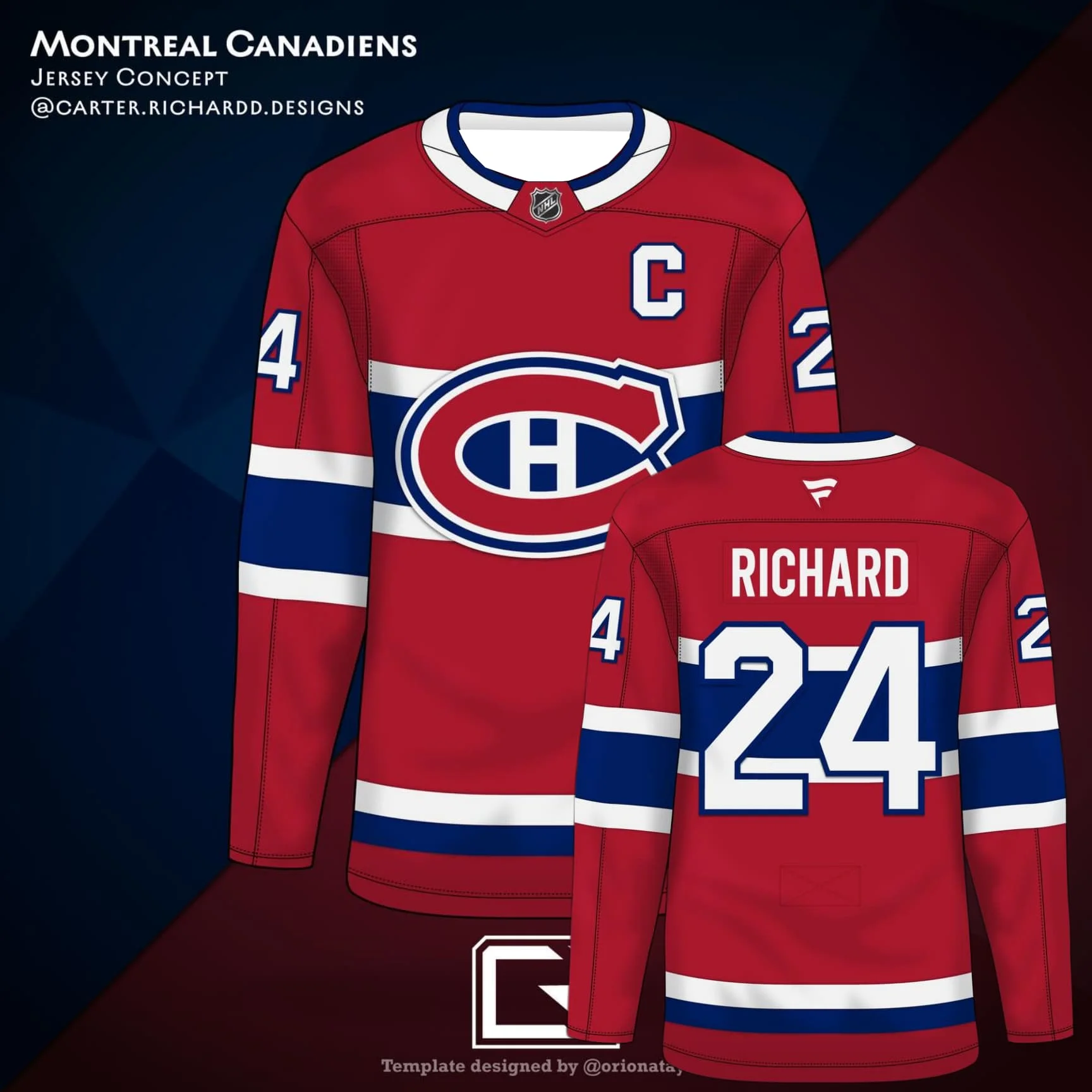 Montreal Canadiens Custom Ice Hockey Jersey Breathable Quick Dry Performance Fabric with Classic Logo Print  Number 24