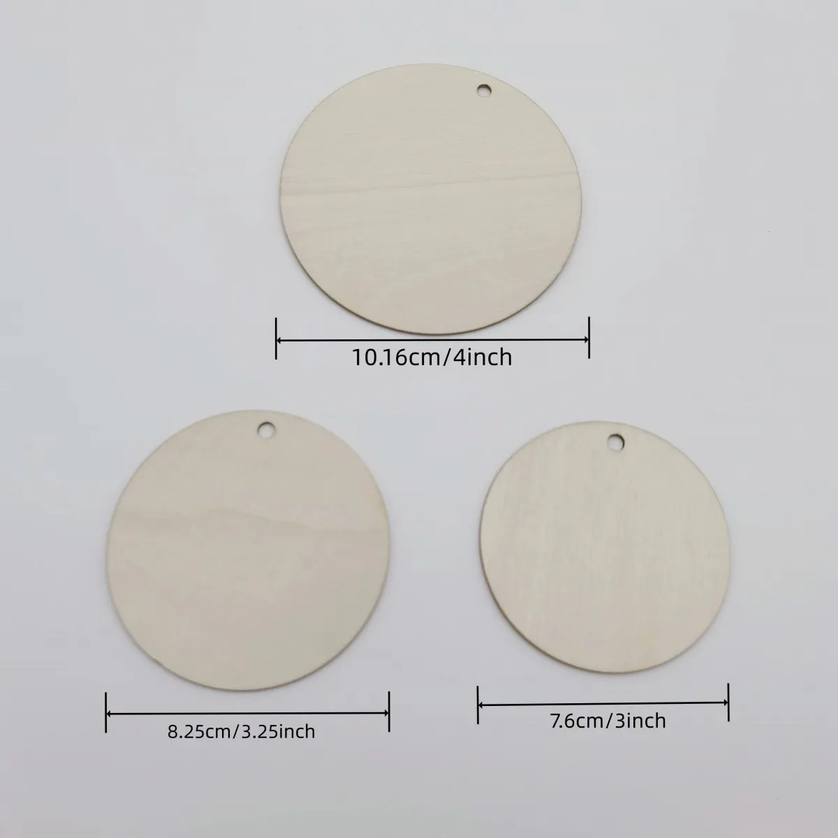 Large Unfinished Blank Natural Round Wooden Circles Tags Slices Ornaments Hanging Pendants For Christmas Decorations DIY Crafts