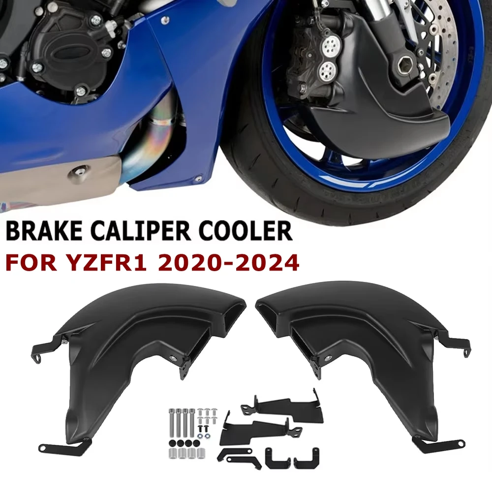 

For YAMAHA YZFR1 YZF R1 YZF-R1 2020-2024 Motorcycle Front Brake Caliper Air Cooling Cooler Ducts Cover Housing Accessories
