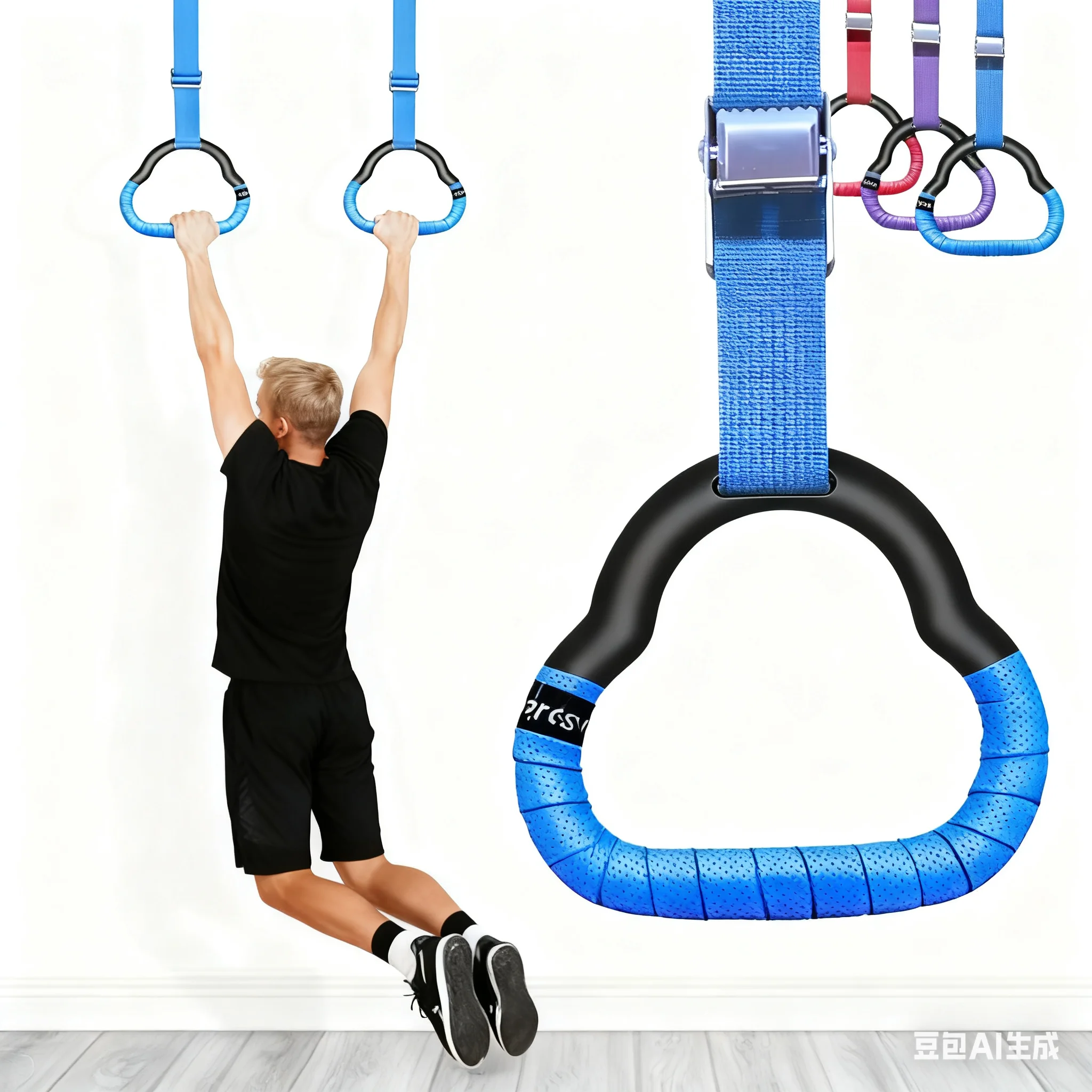 Anéis brinquedos anéis de ginástica brinquedos esportivos infantis tiras antiderrapantes balanço ajustável exercício fitness esportes ao ar livre brinquedos
