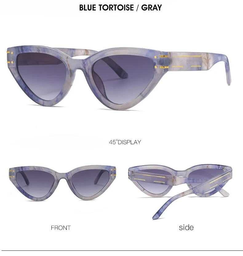 Vintage Cat Eye Sonnenbrille Frauen Männer 2024 Marke Designer Mode Goggle Sonnenbrille Weibliche Trends Shades Außerhalb Brillen UV400 – Detail 10