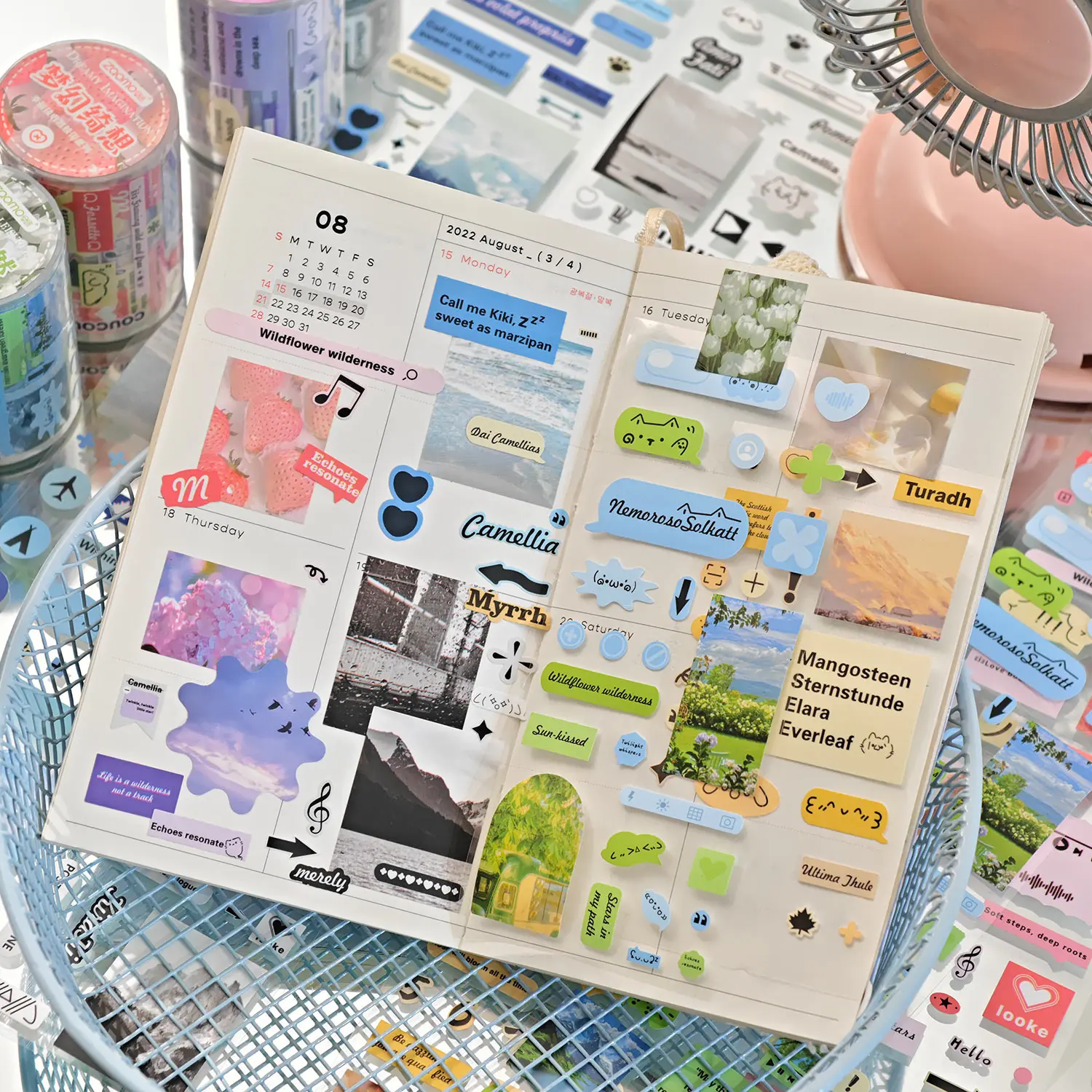 Die-Cut Tape Happiness Receiver Series Ins Handbook DIY Goo Card Decorative Material Decorative Stickers