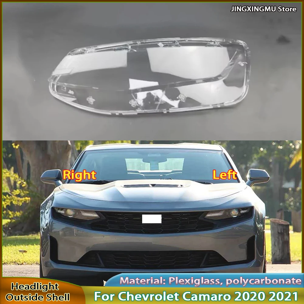 

For Chevrolet Camaro 2020 2021 Headlight Cover Transparent Headlamp Shell Lens Replace Original Lampshade
