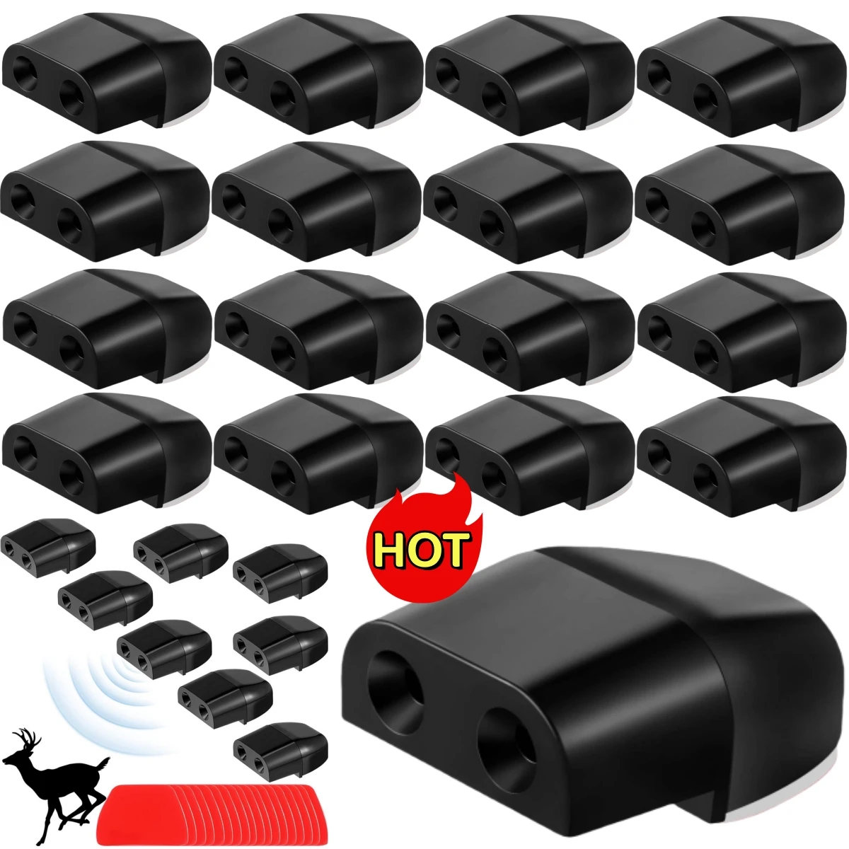 1 ~ 10 قطعة صفارات الغزلان سيارة تجنب الاصطدام الغزلان مبيد الحيوانات بالموجات فوق الصوتية الحيوان صافرة تحذير الغزلان الحياة البرية جهاز تحذير