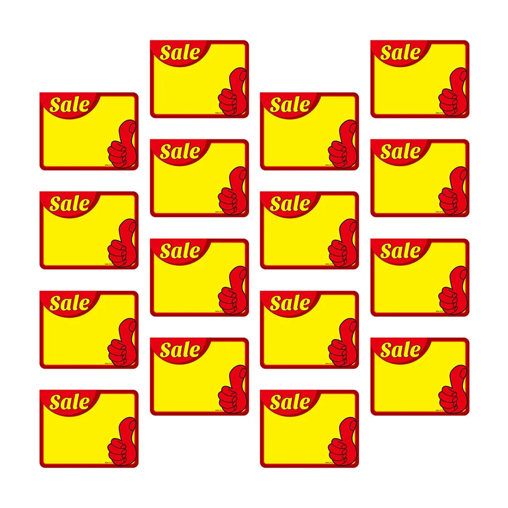 

50 Pcs Advertising Tags for Shop Price Signs Promotional Stickers Retail Label Tags Blank Markers for Sale Promotion