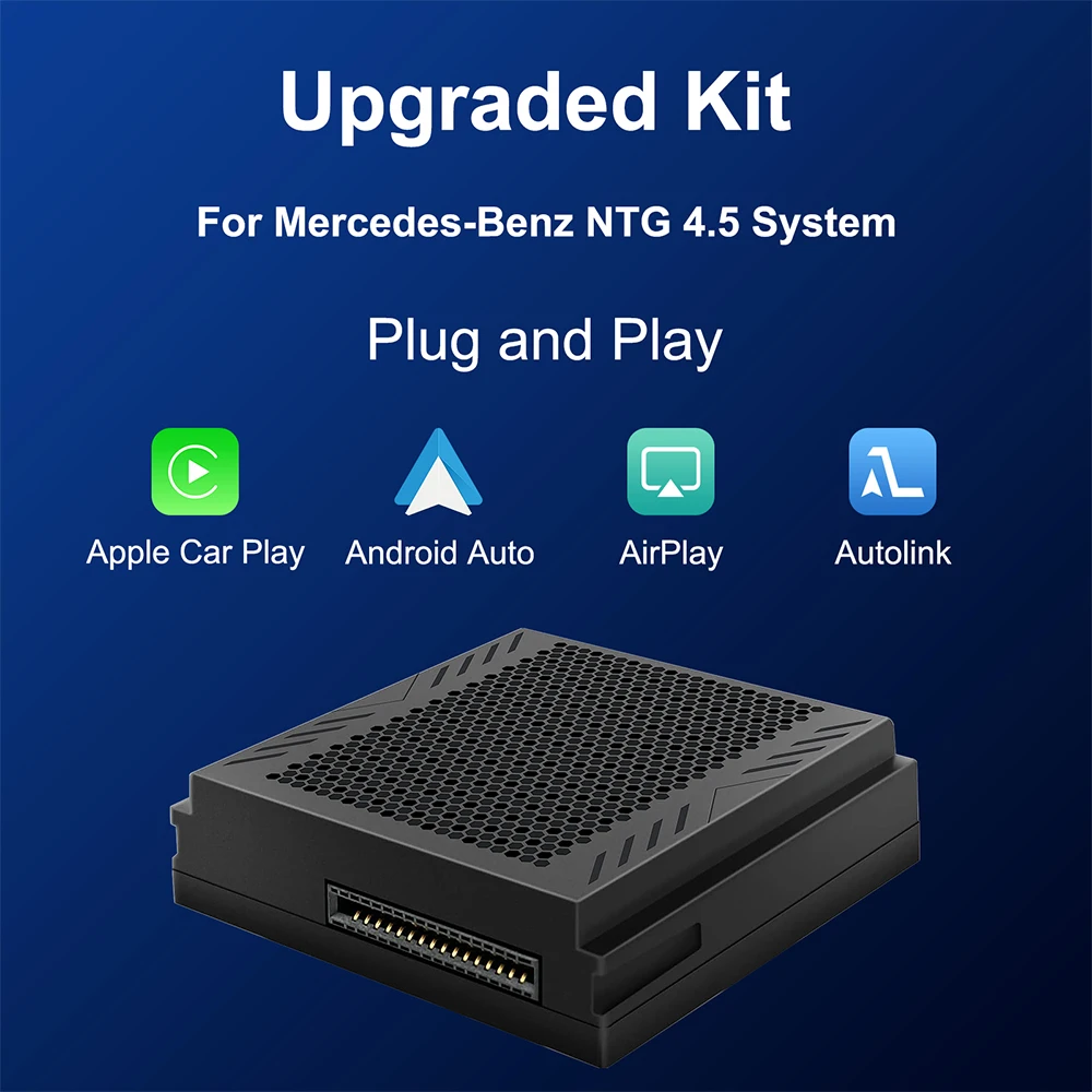 Wireless Carplay AI BOX Suitable For Mercedes Benz A B C E CLA GLA GLK ML Sprinter NTG4.5 Becker Module Android Auto Navigation