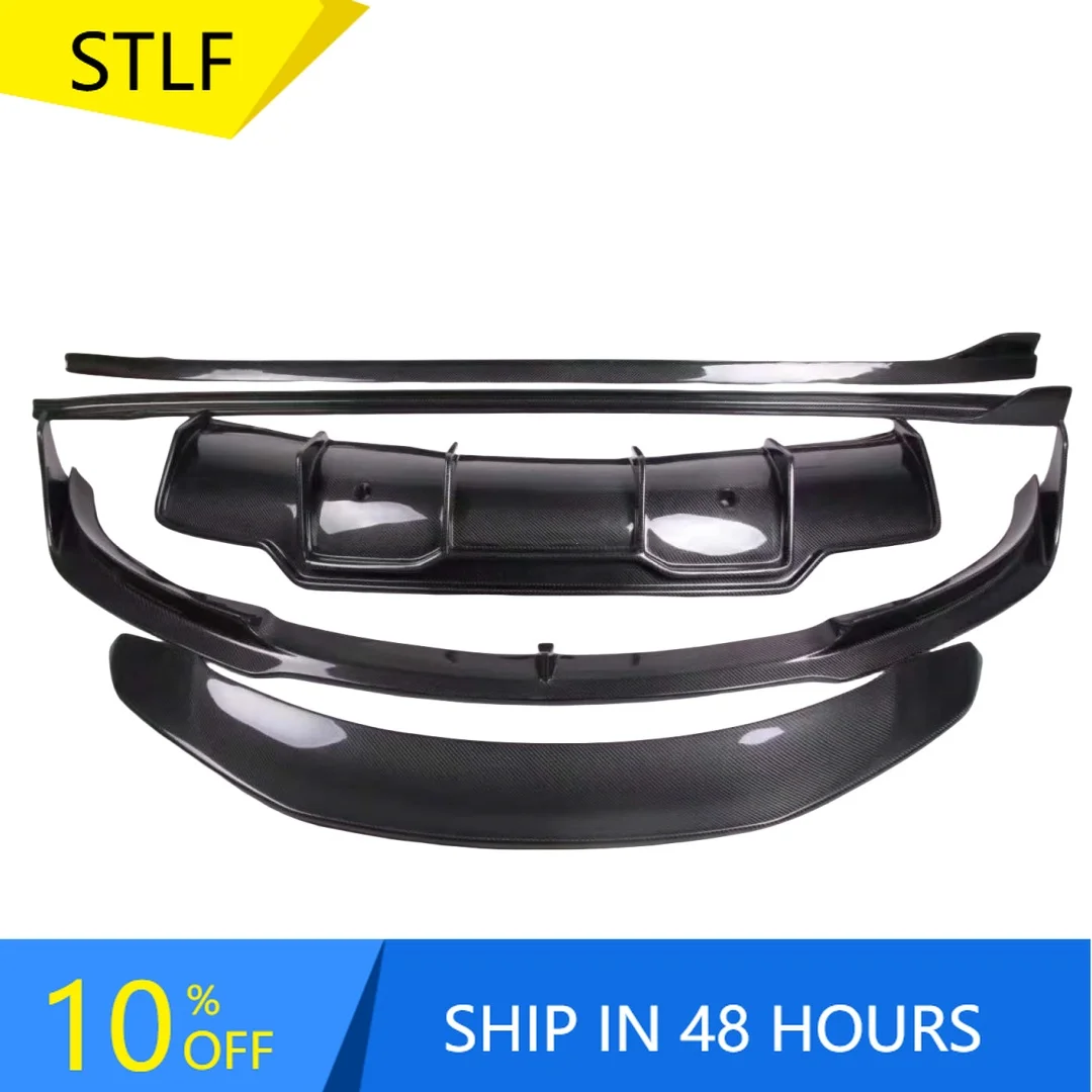 

STLFCarbon Fiber Body Kit for Model 3 Front Lip Rear Diffuser Roof Spoiler V Style Body Kits