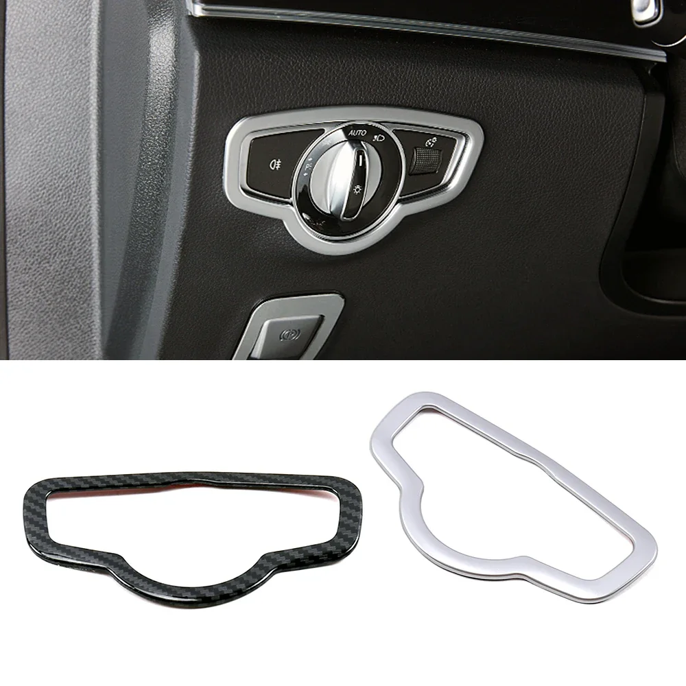 

For Mercedes Benz E Class W213 S213 C238 A238 2017 2020 Car Dashboard Headlight Head light Switch Button Trim Ring Cover Sticker
