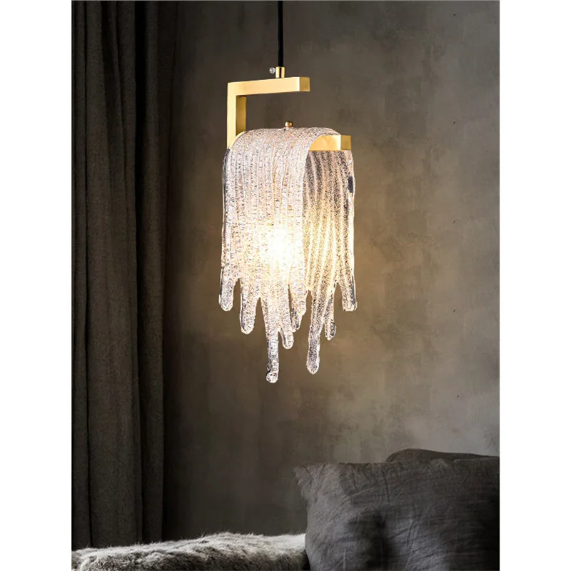 

All-copper crystal chandelier restaurant chandelier bedroom bedside chandelier creative personality art light luxury cafe home