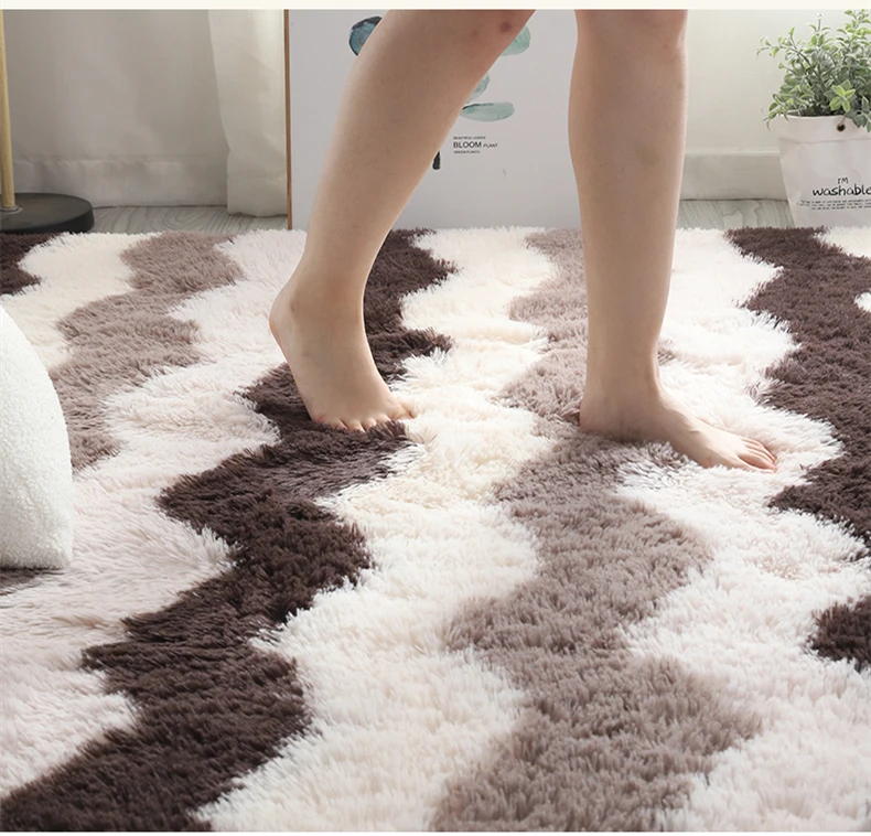 JingZhouYang Tappeti per area 40x60 cm, carino tappeto morbido spesso tappeto, tappeto peluche decorazione per camera per bambini, camera da letto, soggiorno, bagno(Bianco