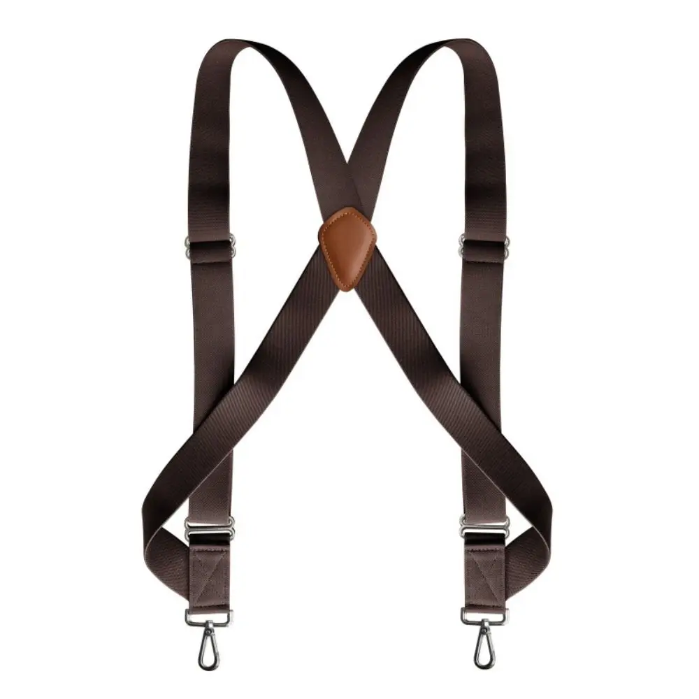 

Simple Retro Suspenders for Men Metal Clip 3.5cm Leather Suspenders Anti-slip British Style Suspender Clip Suit