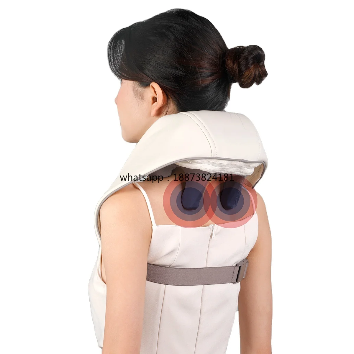 USB Nek Shiatsu Massageriem Elektrische verwarming Kneden Massagekussen Shiatsu Nek- en schoudermassager voor pijnverlichting snel s