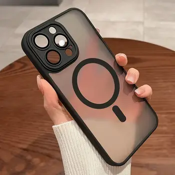 Originální pouzdro pro iPhone 17 Air 16 15 14 13 12 11 Pro Max Plus pro Magsafe Magnetické bezdrátové nabíjení Ochranný matný kryt 10 nejlepší prodej MagSafe pro iPhone 14 Pro Max - №3