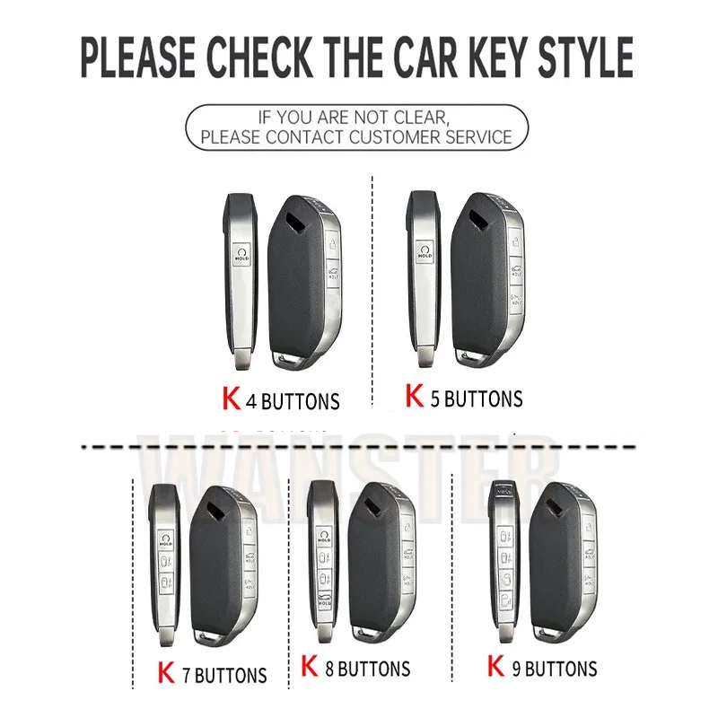 Leather Car Key Case Fob Cover for Kia Picanto Sorento MQ4 Carnival KA4 Morning K5 Carens EV9 Seltos 2024 2025 for Kia New Key