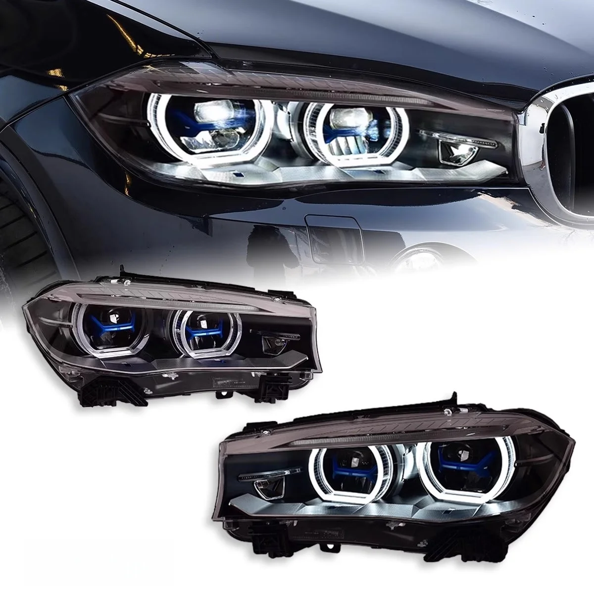 

LED Headlights for X5 Headlights Assembly for F15 with High End LED Lens DRL Turn Signals 2014 to 2018