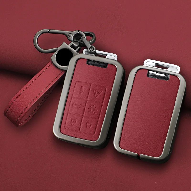 New Zinc Alloy Leather Car Smart Remote Key Case Cover For Volvo XC60 V60 S60 S80 XC70 V40 Autommotive Keychain Accessories