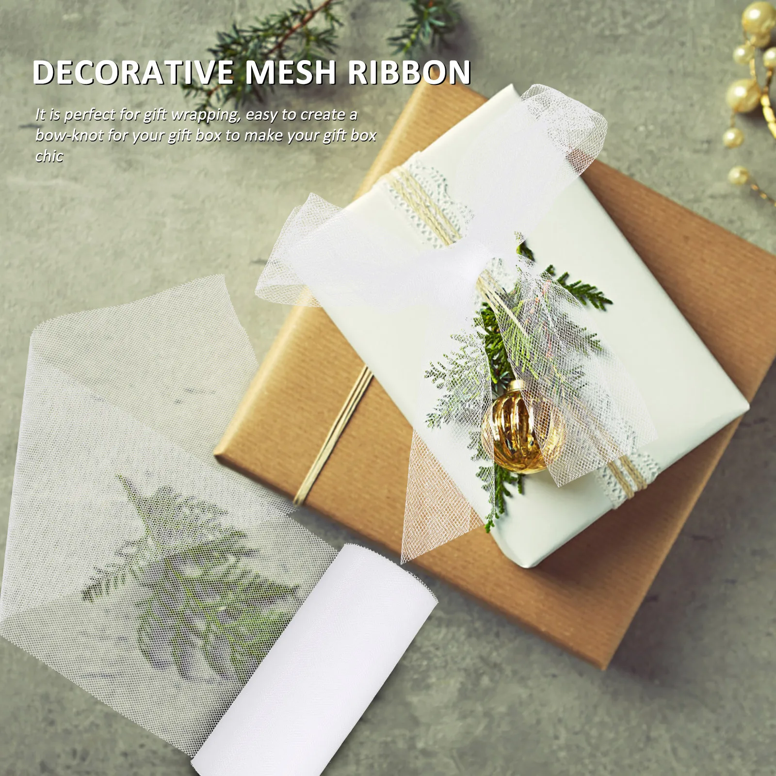 

Multi-Function Gift Tulle Delicate Mesh Ribbon Household Tulle Fabric DIY Crafts Wedding Party Decorative Delicate Mesh Ribbon