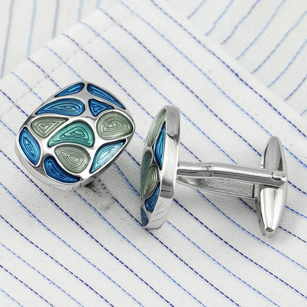 Useful Square Cufflinks Retro Pattern Fine Workmanship Decoration shirt cufflinks All-match