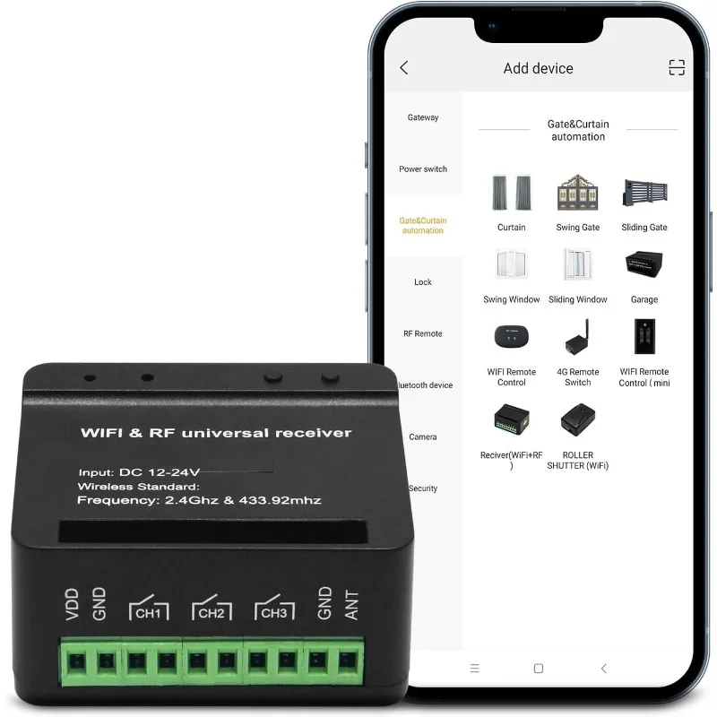 

SM18-03W WiFi Controller APP Remote Control Compatible with Alexa, Google Assistant, IFTTT, Gate Remote Control Work for