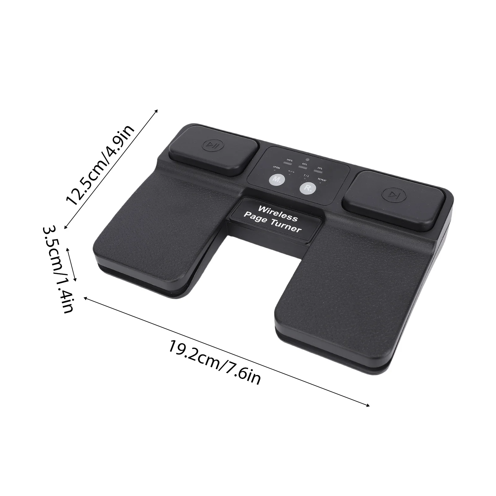 Pedal volteador de página inalámbrico QY102, volteador de página de música portátil BT para Piano, guitarra, tabletas, teléfonos, volteador de página de pie silencioso