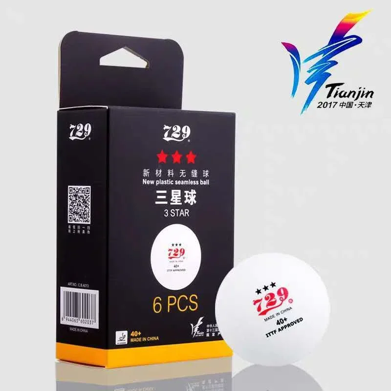 

729 Friendship 3-star Table Tennis Ball 40+ Seamless New Material ITTF Approved Ping Pong Balls for National Games Competition