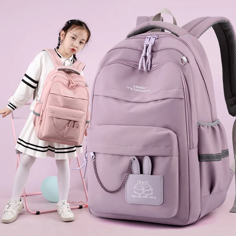 Mochila escolar de gran capacidad para adolescentes y niñas, bolso escolar de estudiante de secundaria primaria, bolsos de hombro de viaje ligeros para mujeres