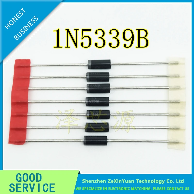 제너 다이오드, 5W, 5.6V, IN5339B, 1N5339B, 1N5339, 5W, DO-15 CASE17-02, 로트당 10 개