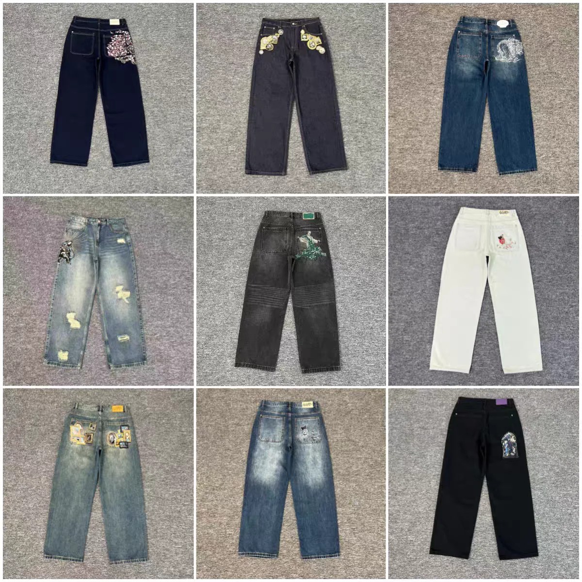 

2025fw Embroidered Derschutze Denim Leg Jeans Pants Men Women Best Quality Joggers Trousers