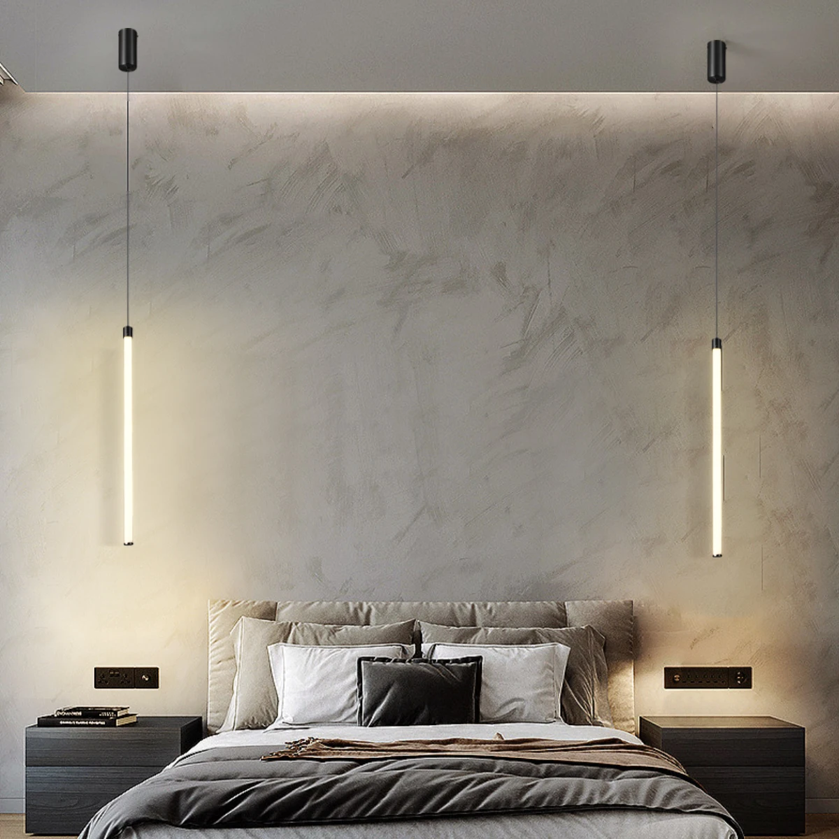 Modern Led Pendant Light Bedroom Bedside Table Hanging Lights Living Dining Room Gold/black Led Pendant Lamp indoor Fixtures