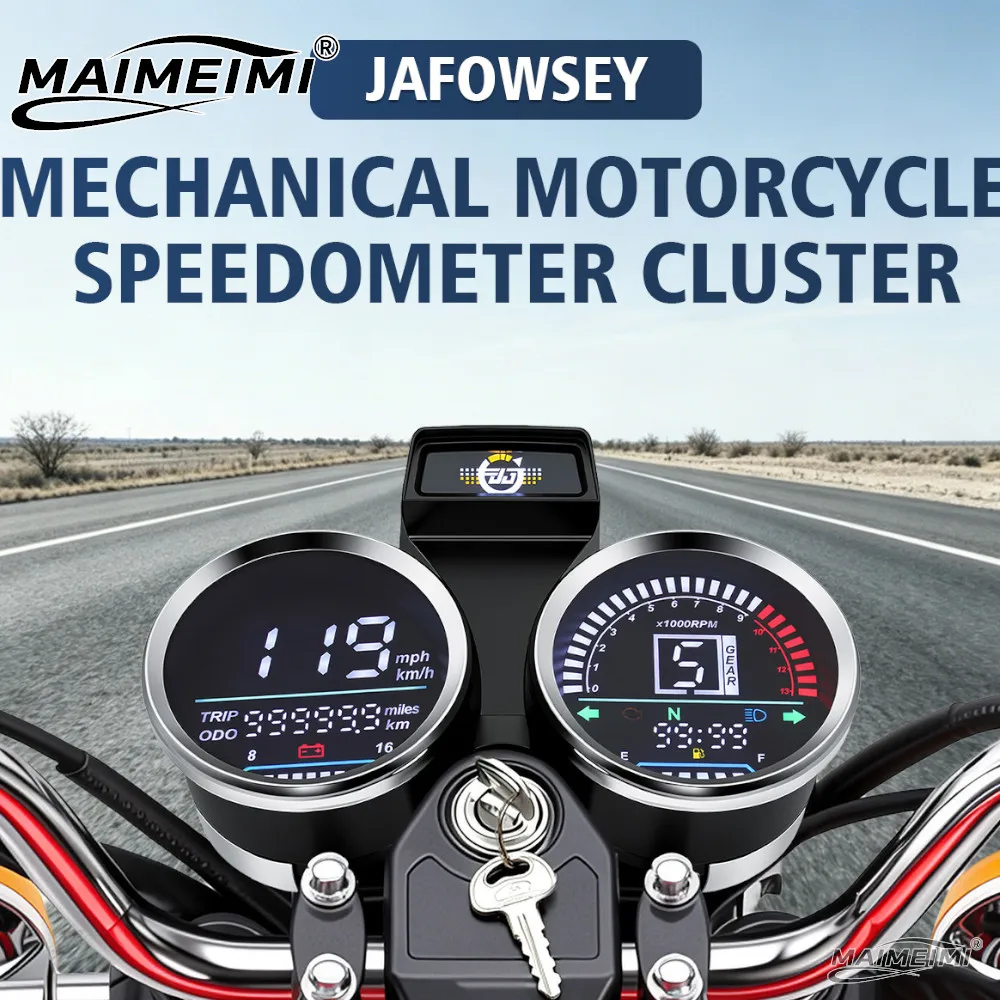 Motorcycle Digital Meter With Gear Indicator Speedometer Tachometer Odometer Gauge Assembly Instrument For Suzuki GN125
