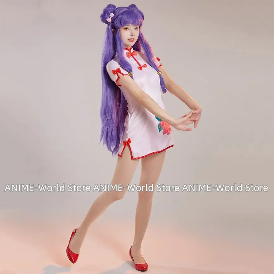 Traje Cheongsam Ranma ½ Ranma Nibun-no-achi Cos Anime Gameboy Role Shampoo Cosplay Maid Dress Sexy Costume Full Set Wig