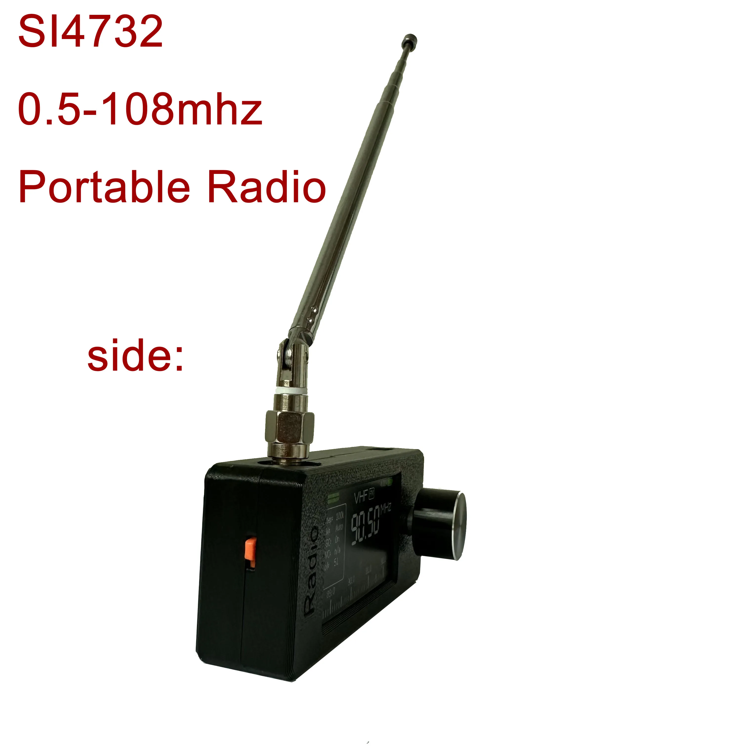 SI4732 0.5-108 ميجا هرتز راديو محمول جميع الموجات راديو استقبال LSB USB AM FM جيب راديو صغير HF SW MW VHF 1.9 بوصة IPS شاشة