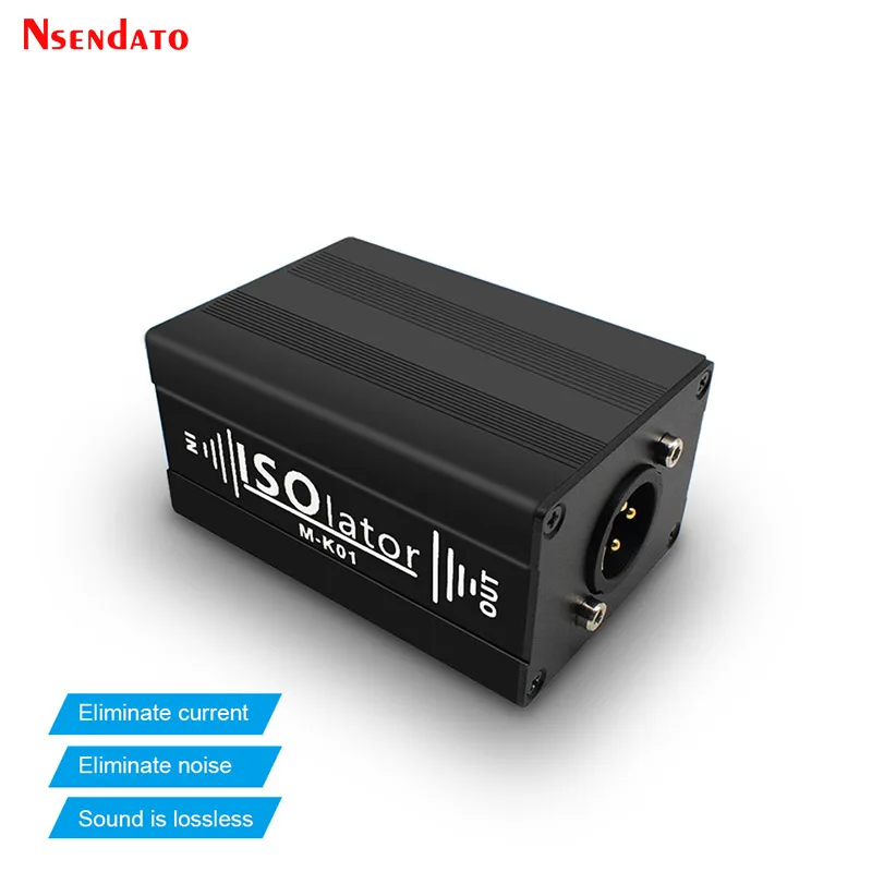 Dual Channel 6.5 XLR Mixer balanced Audio signal Isolator Eliminates Current Noise Audio Signal Isolator For audio System