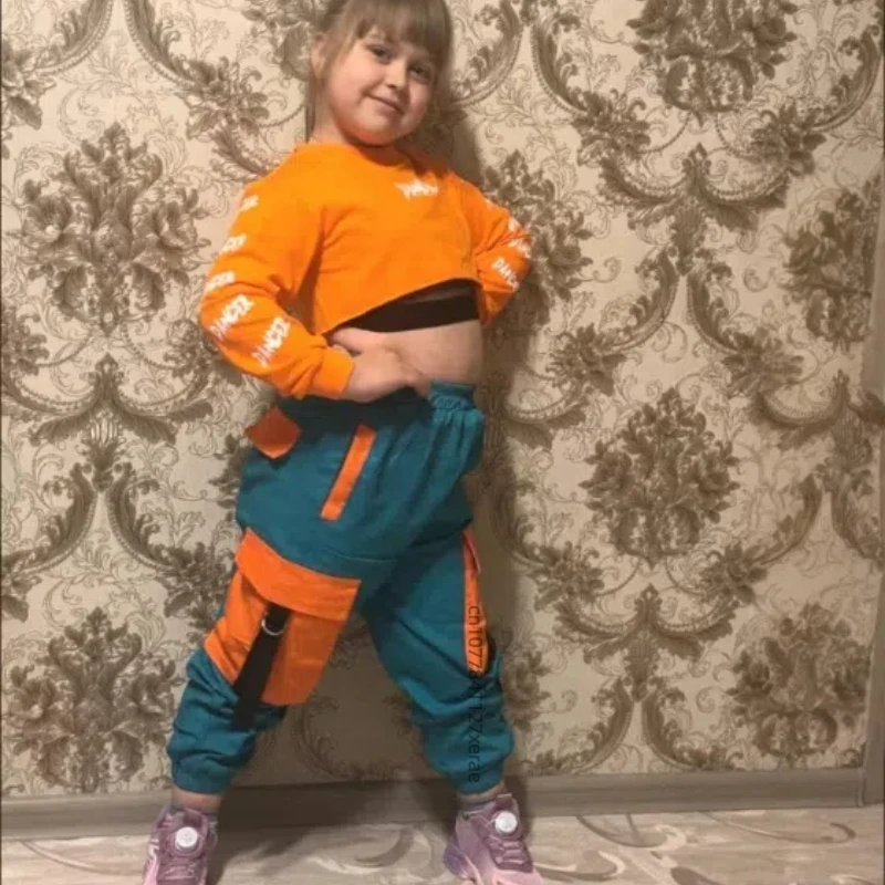 New Girls' Jazz Dance Costumes, Boys' and Girls' Hip-hop, Street Dance, Exposed Navel Runway Stage Performance Costumes